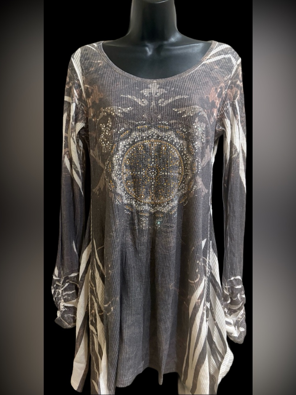 Gorgeous Long Sleeve Embellished Women's Tunic Top/Mini Dress by Vocal❤️